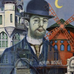 Sergio Paul Ianniello - Toulouse Lautrec W 61cm x H 76cm x D 3.8cm W 24 x H 30 x D 1.5