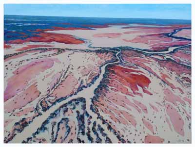 Aerial flood waters_lezah paintings 036a Aerial flood waters_lezah paintings 036a