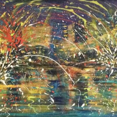 River Fireworks by Hetty Doyle
$799 Acrylic 124x46cms