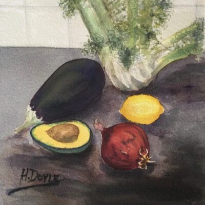 Still Life in my Kitchen by Hetty Doyle
$495 Watercolour 41x51cms