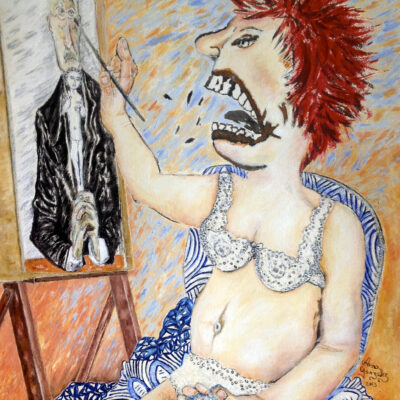 The Artist Painting an Exorcist by Anna Gonzalez
$900 Oil on Paper 60x79cms